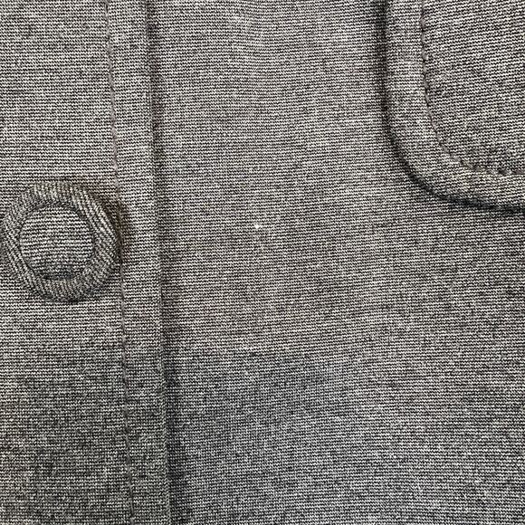 Ann Taylor Loft Button Front Midi Skirt Women's 12 Gray w/ Front Pockets Pencil - Picture 5 of 9